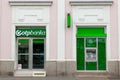 OTP Bank OTP Banka logo on their main office for Zemun. OTP Bank Group is one of the largest Hungarian banks