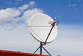 Picture of parabolic satellite antenna dish space technology receivers