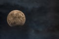 Partial full moon eclipse from 28 october 2023 Royalty Free Stock Photo