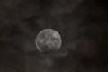 Partial full moon eclipse from 28 october 2023 Royalty Free Stock Photo