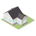Picture of a penthouse. Picture of a stylish house. Vector illustration