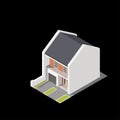 Picture of a penthouse. Picture of a stylish house. Vector illustration