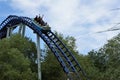 People on a roller-coaster in Europa park