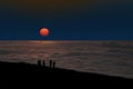 Sunset above the clouds at Mt Haleakala