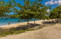 A picture-perfect Caribbean beach in Bridgetown, Barbados Royalty Free Stock Photo