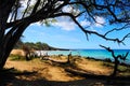 A picture perfect day in paradise at Little Beach on the island of Maui, Hawaii. Royalty Free Stock Photo