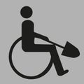 A person with special needs works on a computer Royalty Free Stock Photo