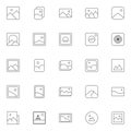 Picture, photo, wallpaper, gallery outline icon set Royalty Free Stock Photo