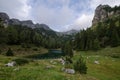 Pond under Erfurter HÃÂ¼tte in Rofan Alps, The Brandenberg Alps, Austria, Europe