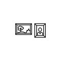 picture, portrait, view line illustration icon on white background