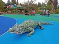 A big toy crocodile in an amusement park in Saint Petersburg, Russia
