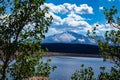 Picture Postcard View Of Pikes Peak Mountain Range Royalty Free Stock Photo