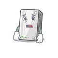 A picture of power bank showing afraid look face