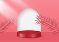 This picture is a presentation of a product that is outstanding and worth buying. The circle pink red white dome leaf shadow