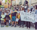 Protest for the catalan independence