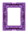 Picture purple frame isolated on white background, clipping path