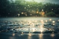 Raindrops circles. Raindrops making circles on the lake while raining background Royalty Free Stock Photo