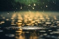 Raindrops circles. Raindrops making circles on the lake while raining background Royalty Free Stock Photo