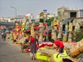 Picture of Ravan made of paper out on sale for Dussehra Celebration