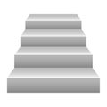 Picture of realistic stairs on a white background