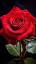 A picture of a red rose, which has a good meaning of love, and beauty, for each other, generative ai Royalty Free Stock Photo