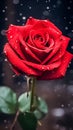 A picture of a red rose, which has a good meaning of love, and beauty, for each other, generative ai Royalty Free Stock Photo