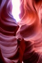 Red sandstone formations at antelope canyon Royalty Free Stock Photo