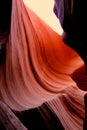 Red sandstone formations at antelope canyon Royalty Free Stock Photo