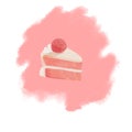 This is a picture of the red valvet cake Illustration Royalty Free Stock Photo