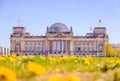 German parliament, Berliner Reichstag in springtime: Tourist attraction in Berlin