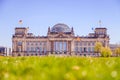 German parliament, Berliner Reichstag in springtime: Tourist attraction in Berlin