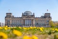 German parliament, Berliner Reichstag in springtime: Tourist attraction in Berlin