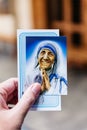 The picture and relic of Saint Teresa of Calcutta in the Missionaries of Charity in Kolkata, India.