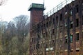 remains of the old Crimble Mill factory outside the town of Heywood, Greater Manchester, England Royalty Free Stock Photo