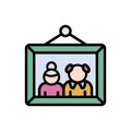 Picture Retirement home icon. Simple color with outline vector elements of nursing home icons for ui and ux, website or mobile