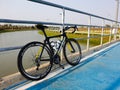 A picture of a road bicycle at Bangkok Skylane Bicycle Track Royalty Free Stock Photo