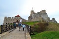 View of the ruins of the Polish castle Rabsztyn, April 30, 2022, Poland