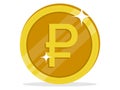 Picture of a Russia Ruble coin symbol Royalty Free Stock Photo