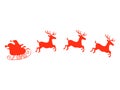 Picture of a Santa Claus Sleighs Reindeer Royalty Free Stock Photo