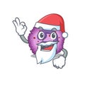 A picture of Santa eosinophil cell mascot picture style with ok finger