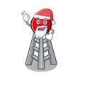 A picture of Santa radio tower mascot picture style with ok finger