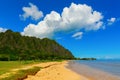 View at Kualoa Regional Park in Oahu, Hawaii Royalty Free Stock Photo