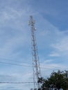Picture of a sell,telecom tower against a clear sky Royalty Free Stock Photo