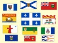 Picture set of Flags of Canada States and Territories