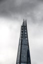 Shard tower from the River Thames in London England
