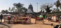 This picture show about the beautification & construction work in the premises of Lingaraj Temple