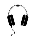 Flat modern headphones icon