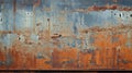 Industrial chic textured background featuring rusty metal with ample copy space ideal for a variety of creative projects