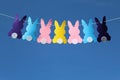 Easter festoon in front of the blue sky Royalty Free Stock Photo