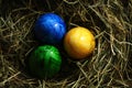 Eastereggs in hay